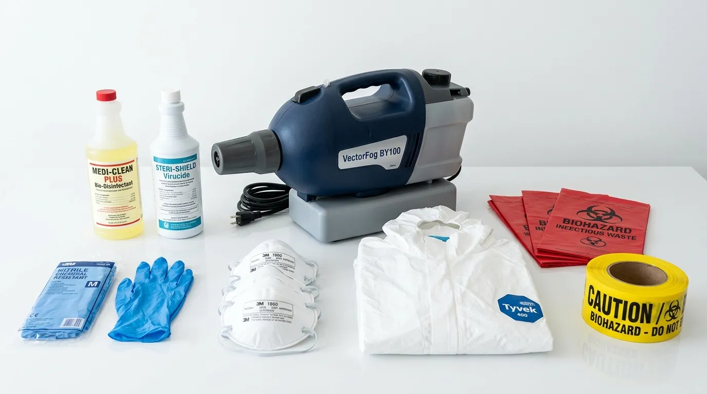 Professional biohazard remediation crew working in Meadville